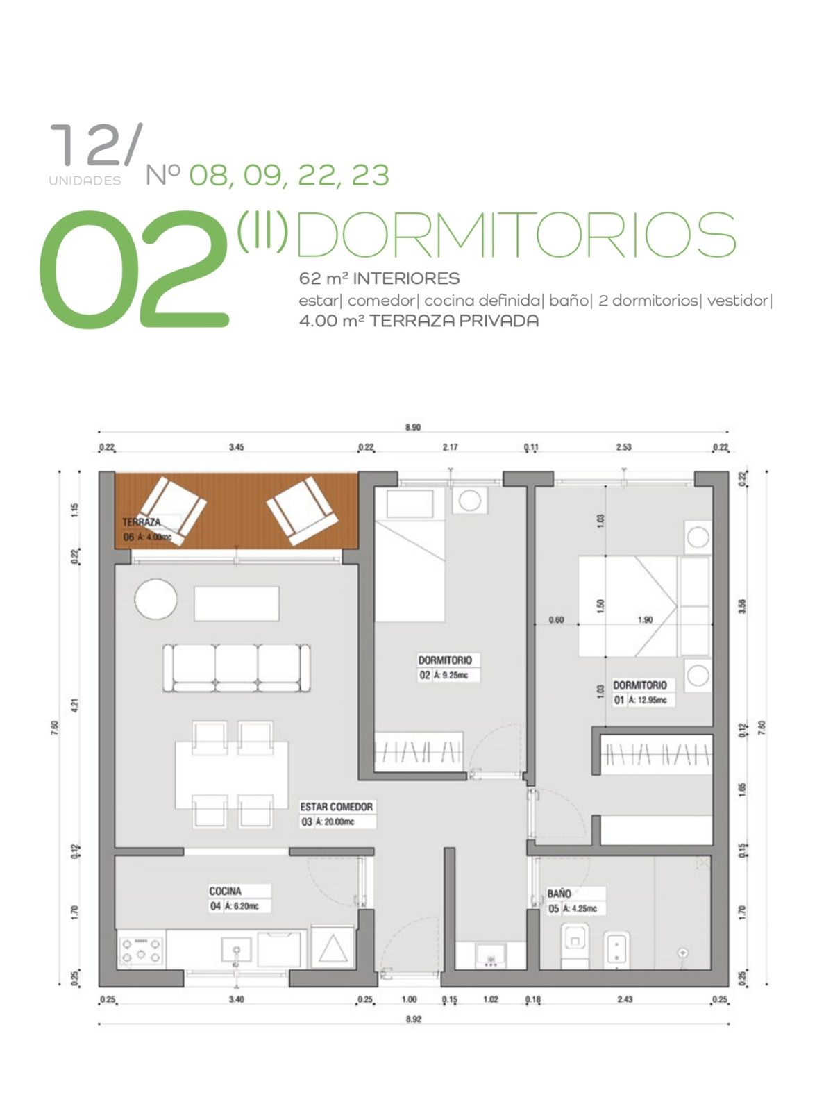 Betania IV, 2 dormitorios 62 m², imagen 3