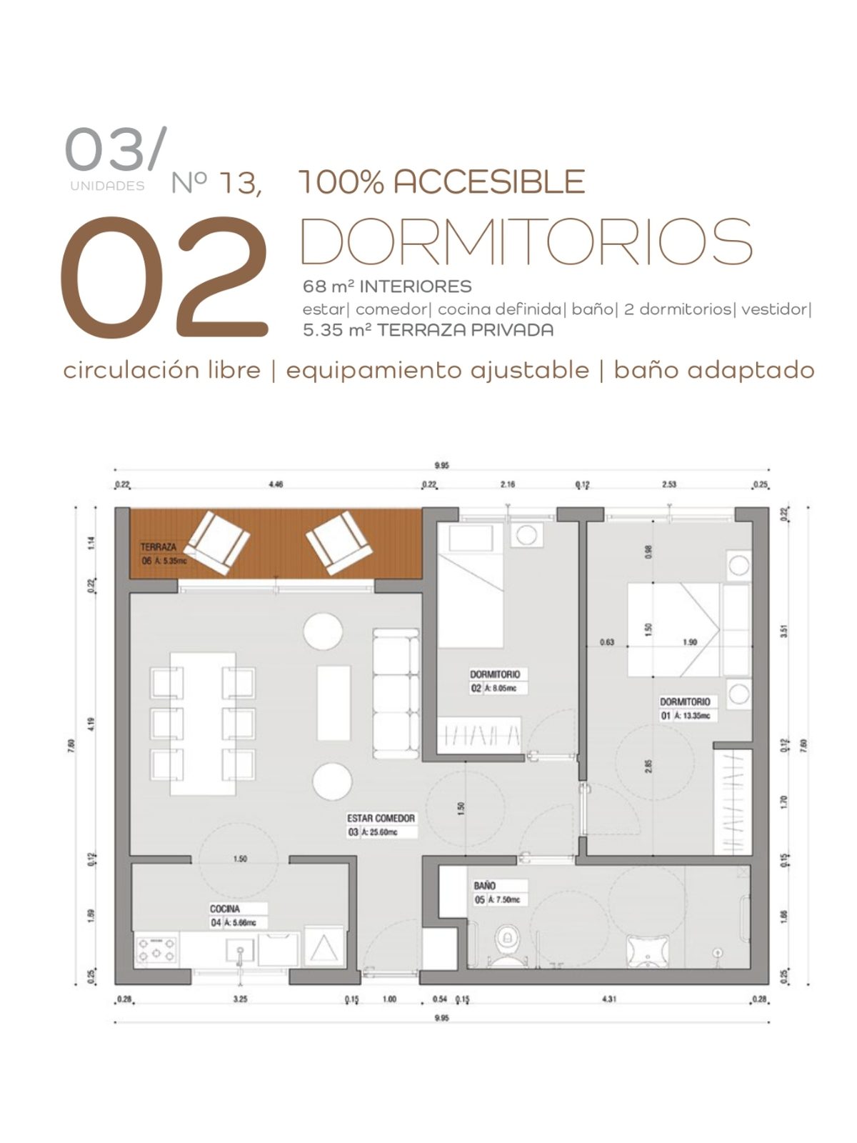 Betania IV, 2 dormitorios accesible 68 m², imagen 3